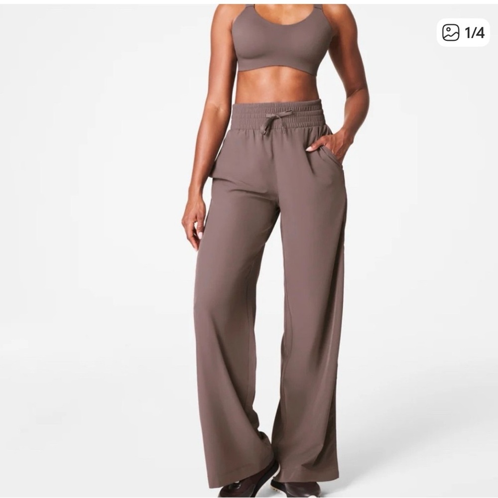 SPANX Chocolate Wide Leg Pants